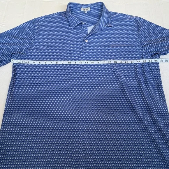 Peter Millar Men's Summer Comfort Polo Shirt Sz XL Blue Golf Casual - Picture 5 of 8